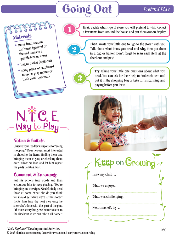 Developmental Activities, sheet 1, titled “Going Out"