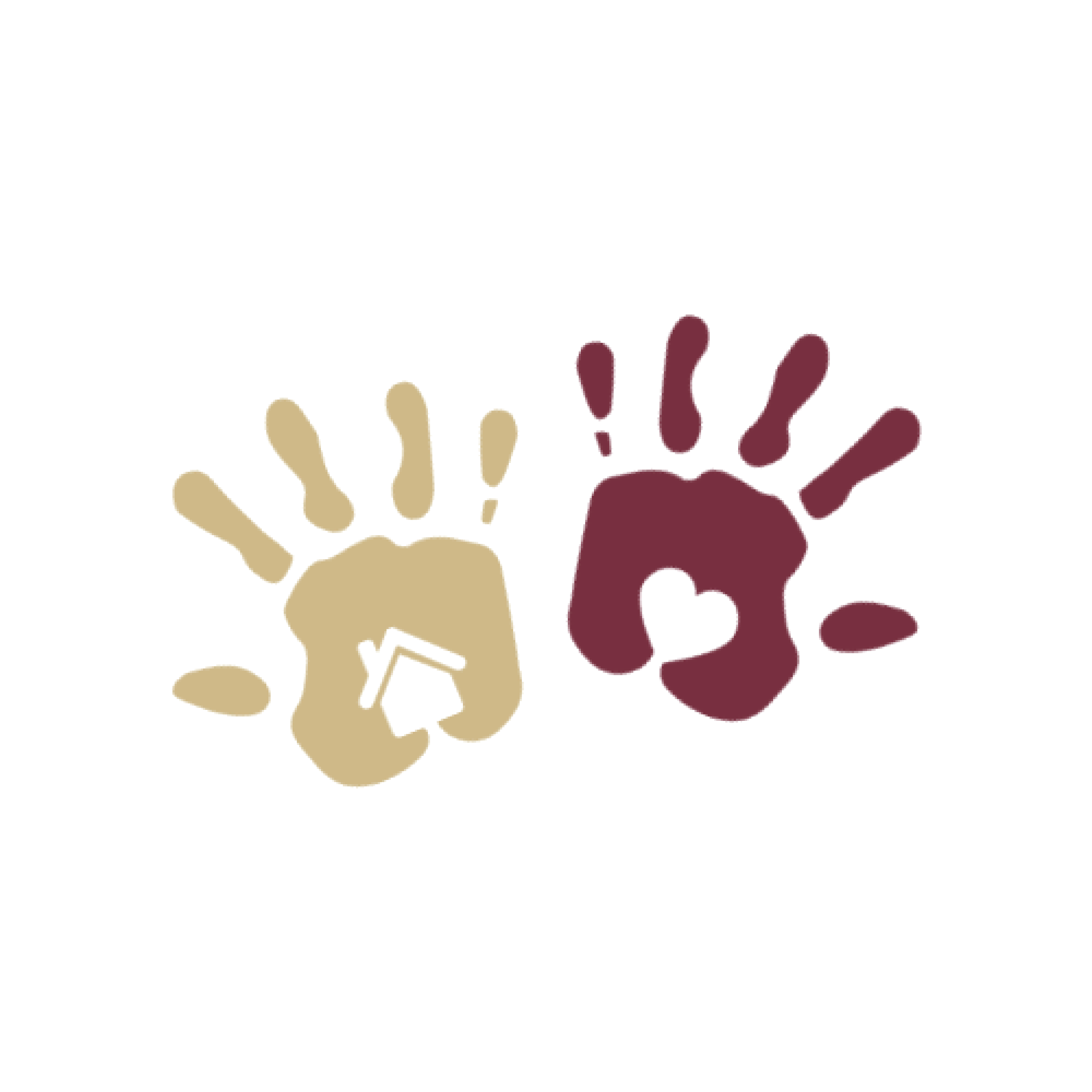 "EHS Garnet Gold Hands Logo"