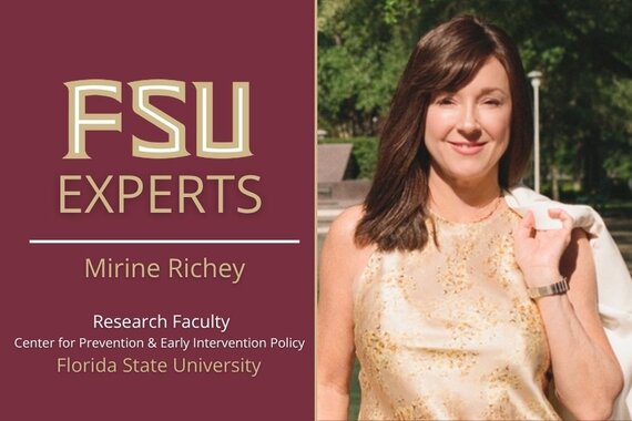 FSU Expert Pitch Banner, featuring a phot of Mirine Richey.